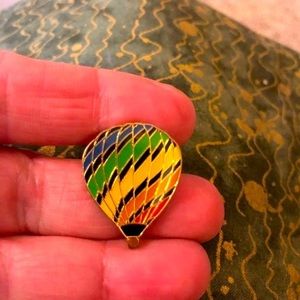 Rainbow Hot Air Balloon Tie Tack
